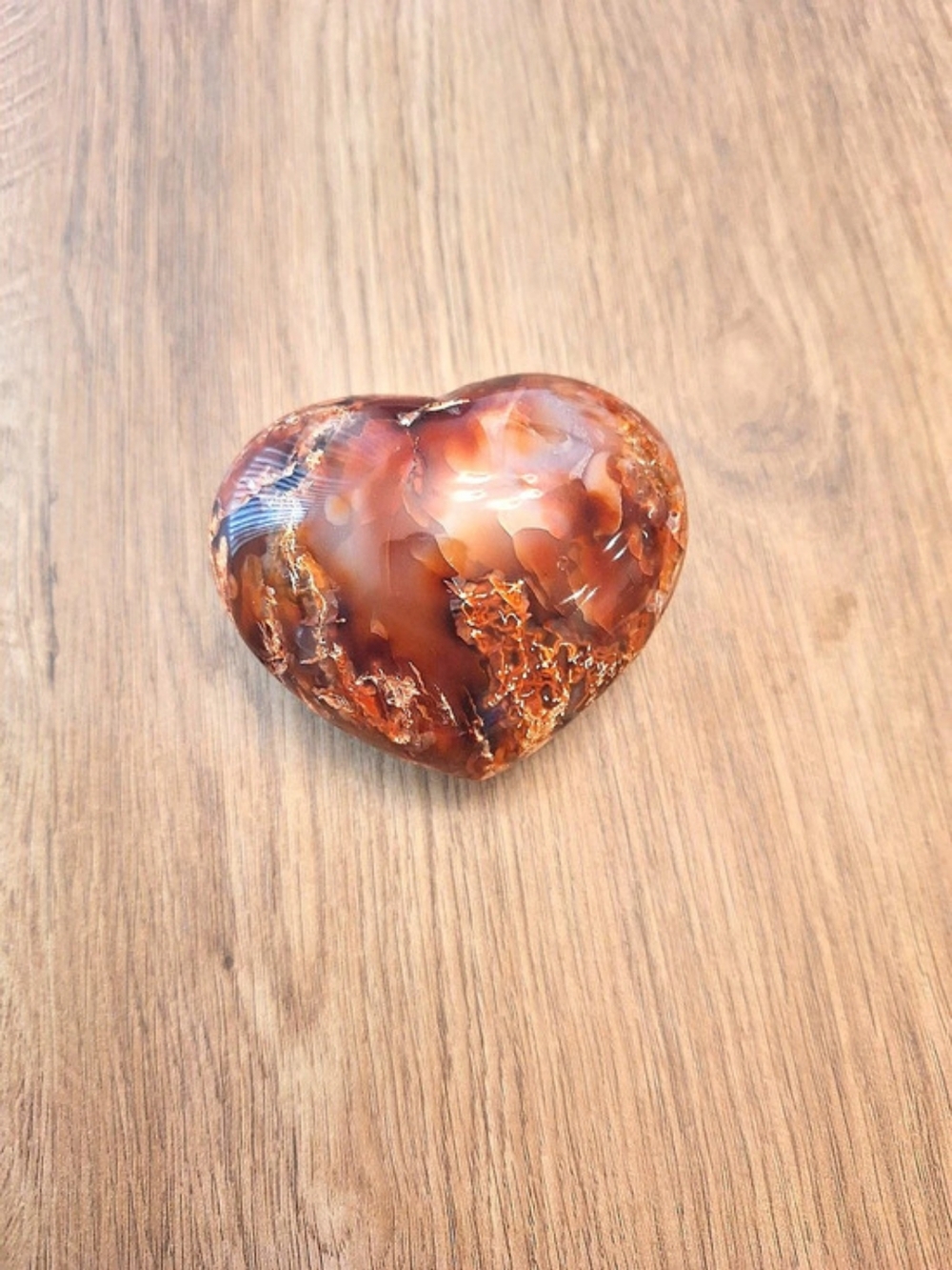Heart-Shaped Polished Carnelian